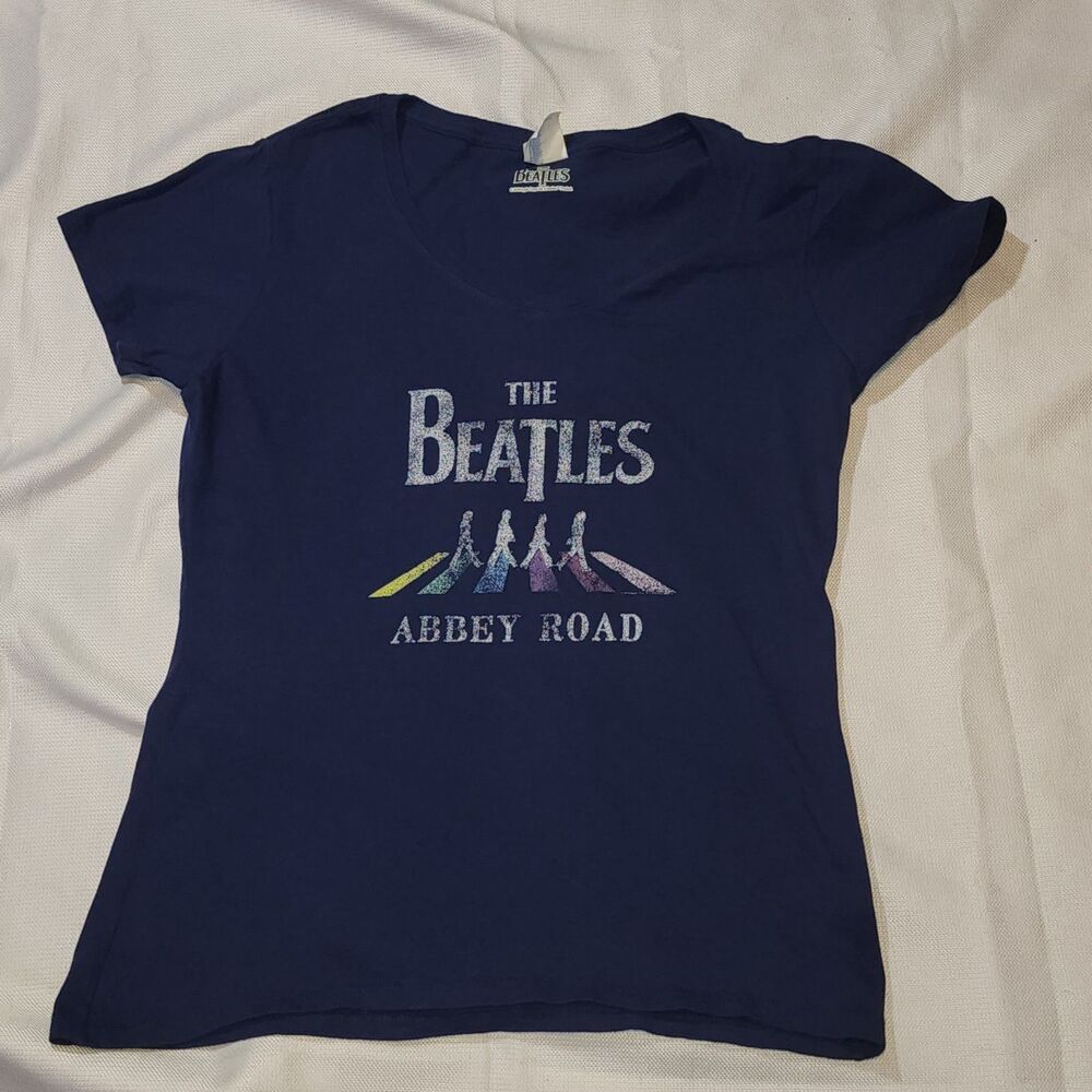 The Beatles Abbey Road Women’s Small Navy Graphic T-Shirt Port & Company
